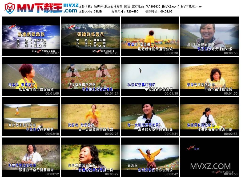 独脚神-那边的格桑花_国语_流行歌曲_MA103630
